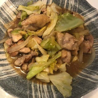 玉ねぎとキャベツのさっぱり鶏肉煮